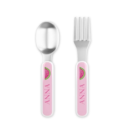 Ant Picnic Toddler Stainless Steel Fork and Spoon Set